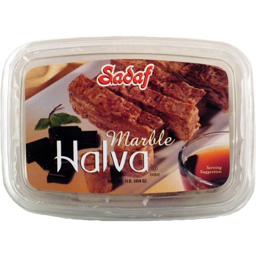 Sadaf Chocolate Marble Halva - Turkish Halvah Marble Dessert - Middle Eastern Sweet Marble Halwa Bar - Kosher and Vegetarian -16