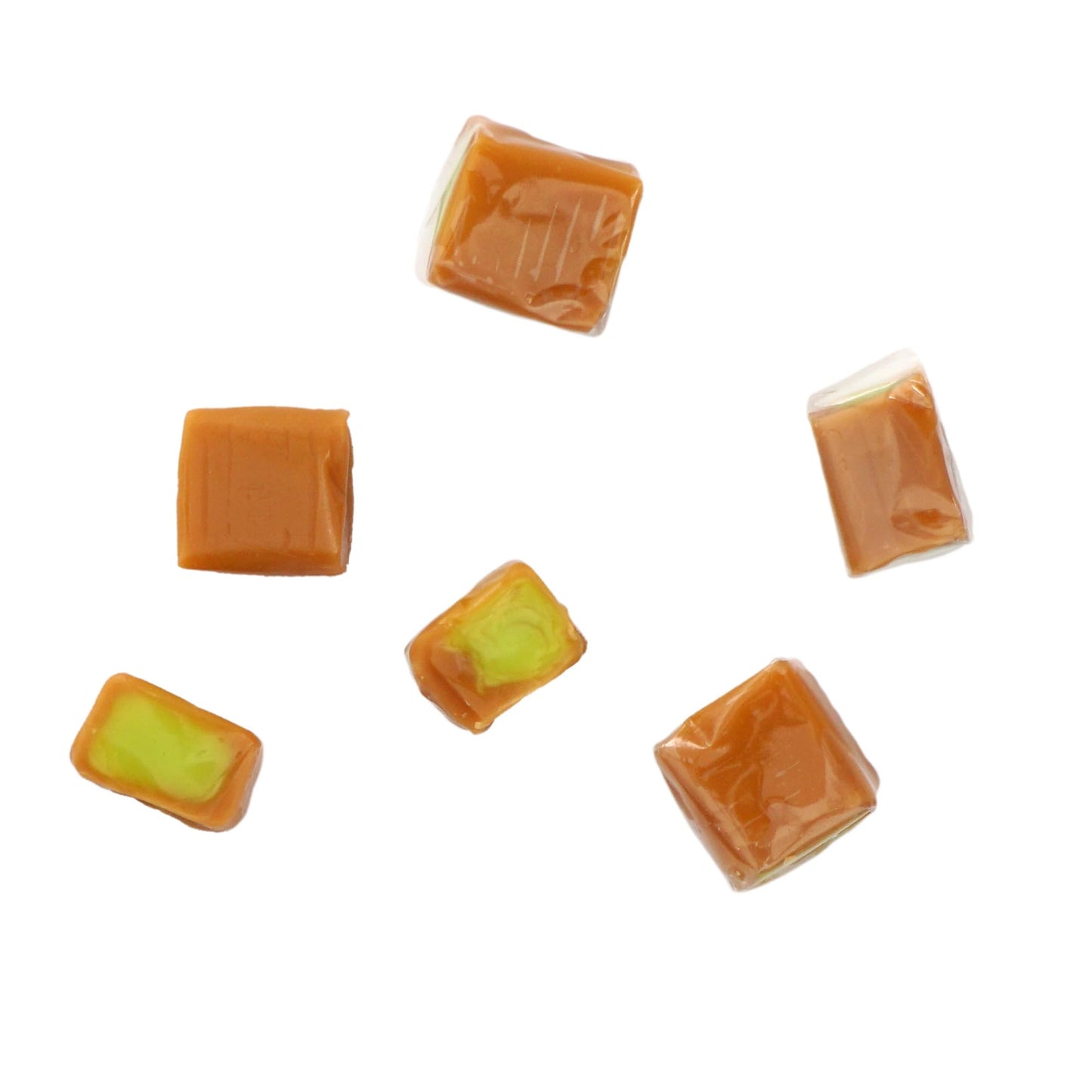 Green Apple Caramel Squares Candy, 2 Pound Bulk Bag (Approximately 125 Pieces), Apple Caramel Cubes, Individually Wrapped Chewy