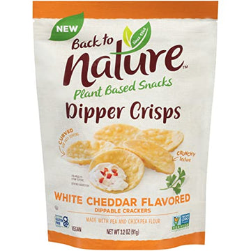 Back To Nature Non-Gmo Dipper Crisps White Cheddar 3.2 Ounce