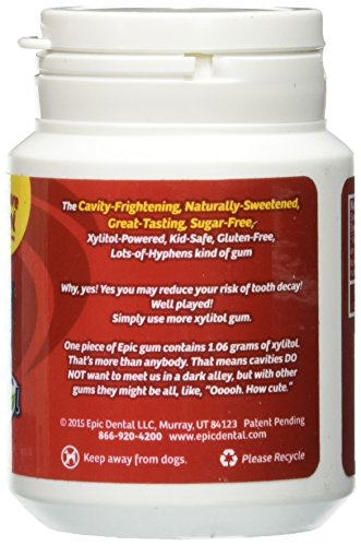 Epic Dental Xylitol Gum, Cinnamon - 50 Piece
