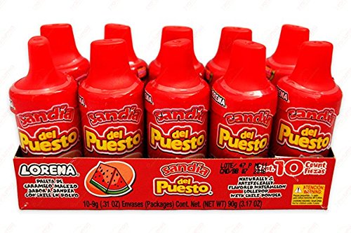Lorena Sandia Del Puesto Watermelon Flavored Candy, 10 Count