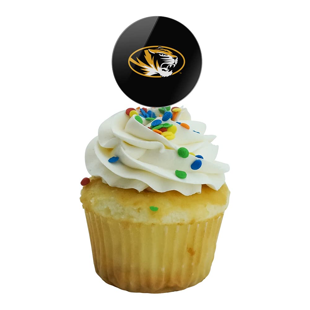 University Of Missouri Primary Logo Cupcake Picks Toppers Decoration Set Of 6