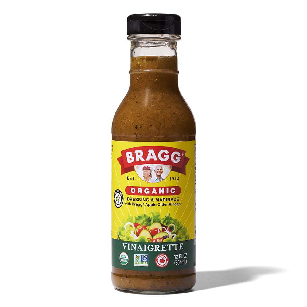 Bragg Organic Vinaigrette Salad Dressing and Marinade - 12 fl oz - Gluten-Free Dressing with Bragg Apple Cider Vinegar