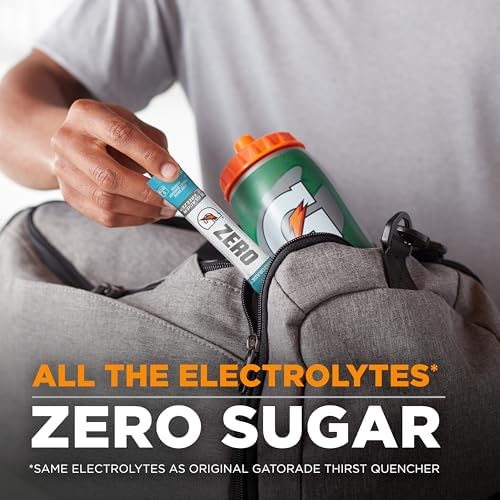 Gatorade G Zero Sports Drink Mix Powder Packets, Fruit Punch, Electrolyte Powder Drink Mix for Hydration, Zero Sugar, Total 120