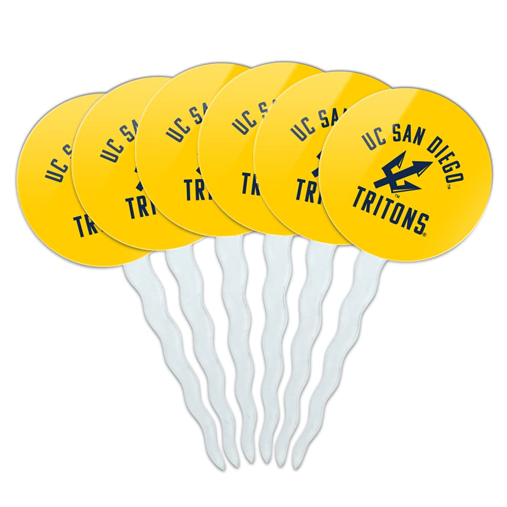 GRAPHICS & MORE Cupcake Picks Set of 6 - UC San Diego Tritons - Multi Color - One Size