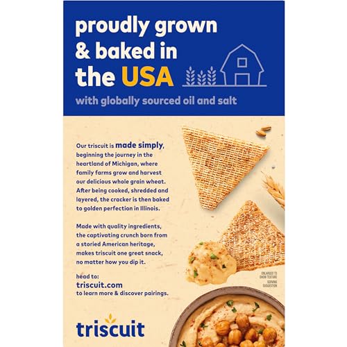 Triscuit Thin Crisps Original Whole Grain Wheat Crackers, Vegan Snacks, Bulk Snack Crackers, 6 - 7.1 oz Boxes