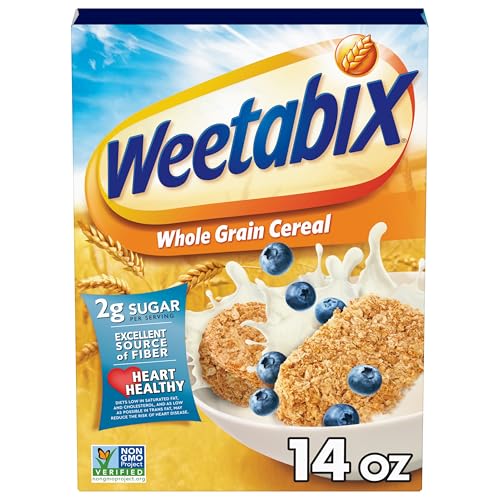 Weetabix Whole Grain Cereal Biscuits, Lightly Sweet, 14 OZ Box