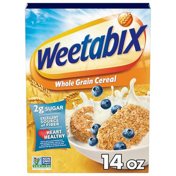 Weetabix Whole Grain Cereal Biscuits, Lightly Sweet, 14 oz - Perfect for Breakfast or Snacks