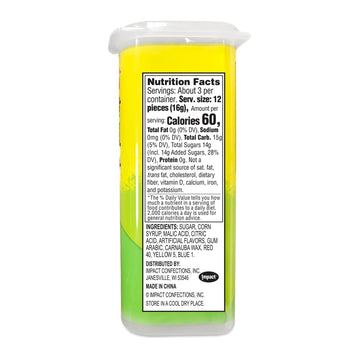 Warheads - Extreme Sour Hard Candy Minis - Sour Apple, Black Cherry, Blue Raspberry, Lemon & Watermelon Flavors - 1.75 Oz. Conta