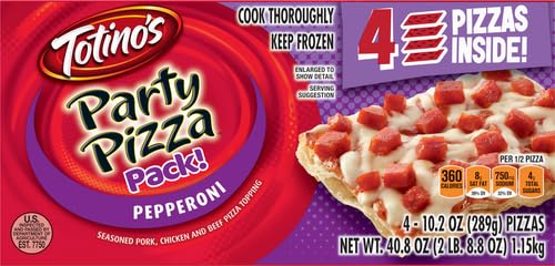 TotinoS Party Pizza, Pepperoni, Frozen Snacks, 4 Ct, 40.8 Oz