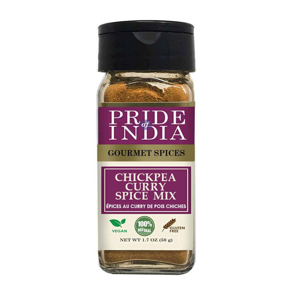Pride Of India - Chickpea Curry Masala Seasoning Spice - Authentic Indian Taste - Spice Blend For Curry Dishes - Gourmet & Flavo
