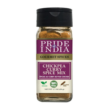 Pride Of India - Chickpea Curry Masala Seasoning Spice - Authentic Indian Taste - Spice Blend For Curry Dishes - Gourmet & Flavo