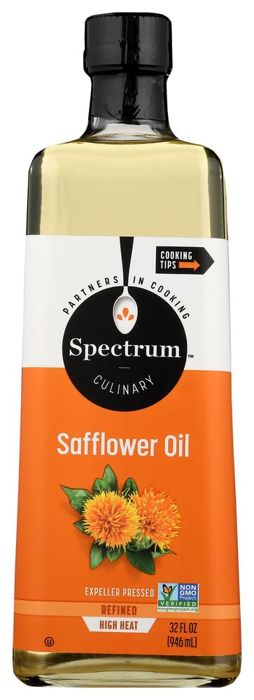 Spectrum Naturals High Oleic Refined Safflower 32 Oz (Pack of 3)