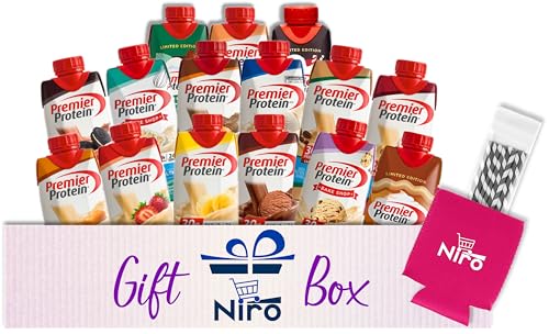 Niro Protein Shake Bundle - Cookies & Cream Flavor, 10 Pack, 11 Fl Oz Each, Includes Beverage Sleeve