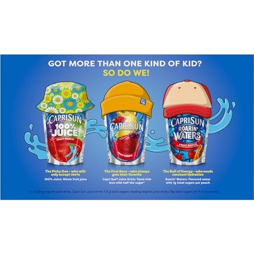 Capri Sun 100% Juice Naturally Flavored 100% Apple Juice 6 Fl Oz (Pack of 10), Packaging May Vary