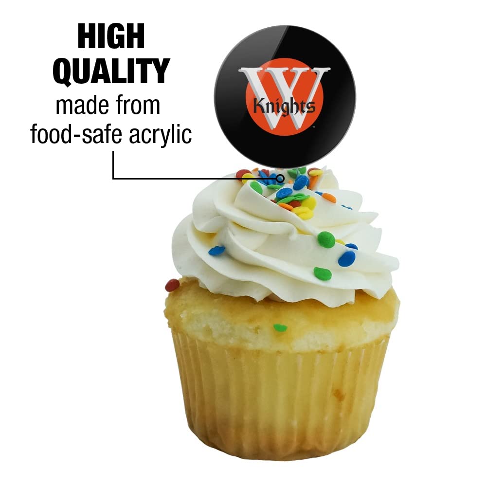 Wartburg College Secondary Logo Cupcake Picks Toppers Decoration Set Of 6