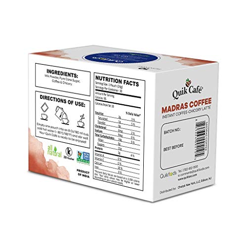 Quikcafe Madras Coffee,10 Count,Pack Of 4