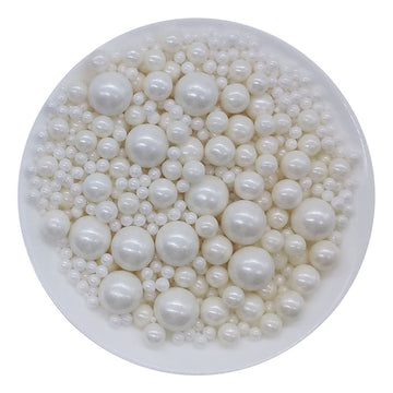 Edible White Sugar Pearls Candy Sprinkles 120G/ 4.23Ounce Baking Cake Sprinkles Cupcake and Cake Topper Cookie Decorations Weddi