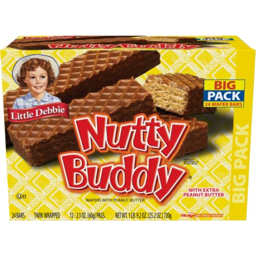 Little Debbie Nutty Bars Wafer Bar 25.2 Oz (3 Boxes) By Little Debbie