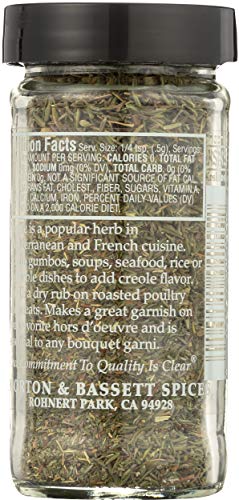 Morton & Bassett Thyme, All Natural, Kosher, Gluten Free, 1 Ounce (Pack of 3)