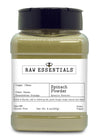Raw Essentials Dried Spinach Powder - Mild and Earthy - Add to Baked Goods, Pasta Dough, Soups, Sauces, and Dips - Non-GMO, Glut