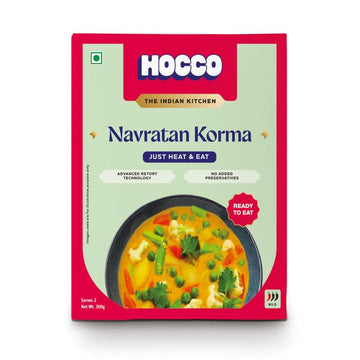 HOCCO Navratna Korma Ready To Eat | Just Heat & Eat | Instant Mix Vegetarian with No Added Preservative & Colours | Meal Ready I
