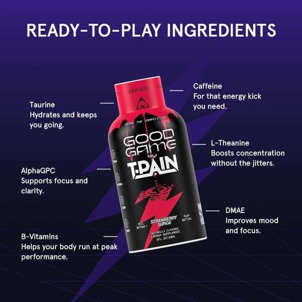 Nappy Boy Dranks Energy Shot, Sugar-Free, 200mg Caffeine, 2oz (12 Pack), Strawberry Surge