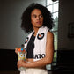 Gatorade G Towel, 22'' x 42'', Cotton, White/Black/Orange