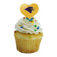 GRAPHICS & MORE Cupcake Picks Set of 6 - Acrylic Heart Decoration - University of Montevallo