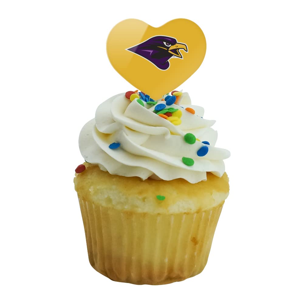 GRAPHICS & MORE Cupcake Picks Set of 6 - Acrylic Heart Decoration - University of Montevallo