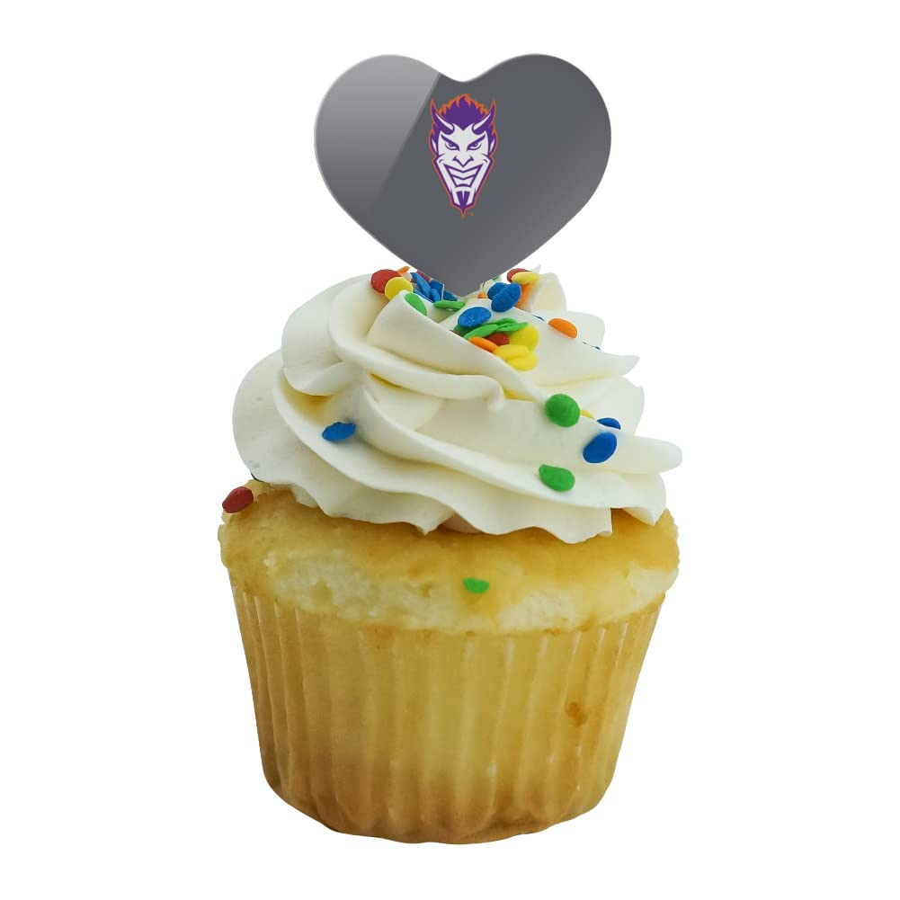 GRAPHICS & MORE Cupcake Picks Set of 6, Acrylic, Heart Design, One Size, Northwestern State University