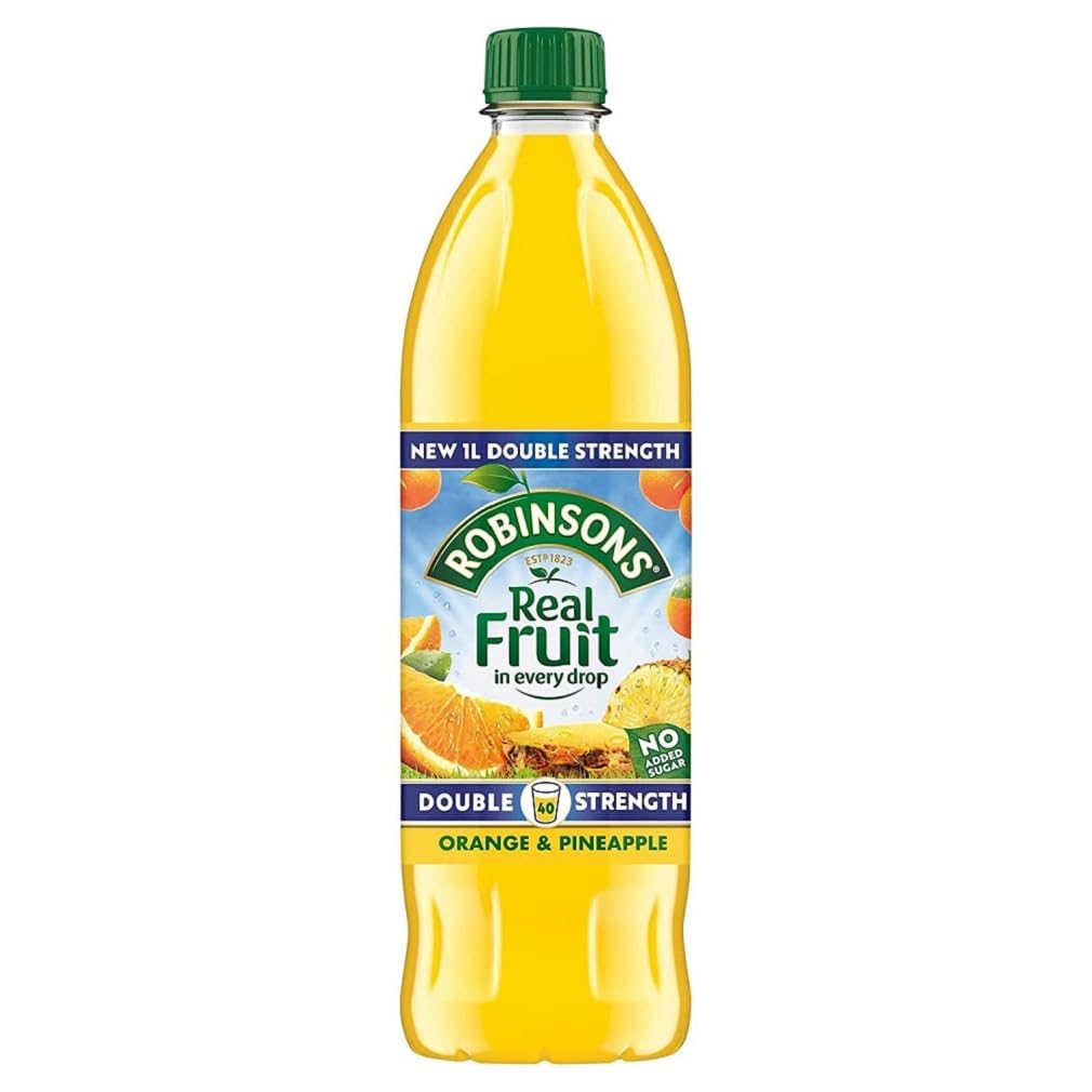 Robinsons Double Strength Orange & Pineapple Fruit Squash No Added Sugar 1000ml