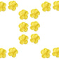 OCREME Royal Icing Sugar Flower Set of 14 - 1 Inch Yellow Decorations for Cakes and Cupcakes - Model OCRIF-26