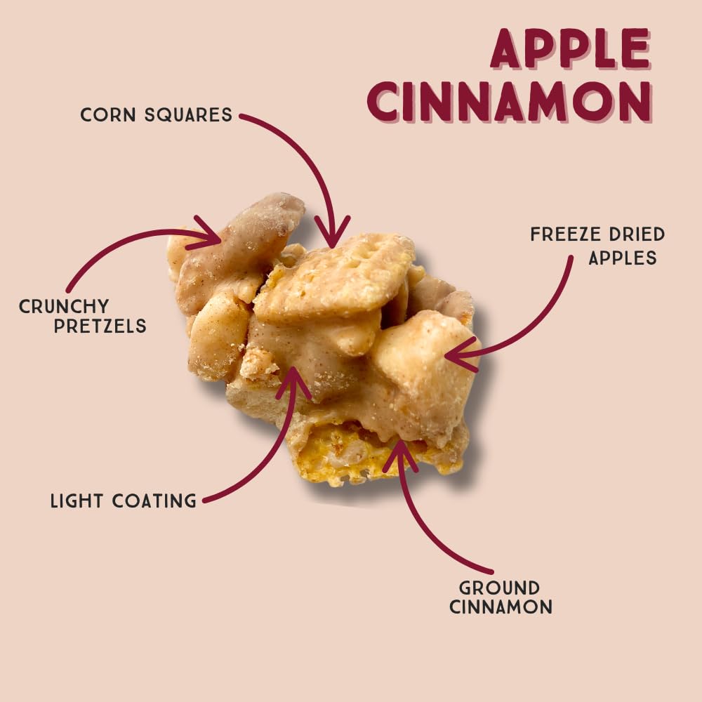 Chunk Nibbles Snack Clusters | Apple Cinnamon Bite-Size Clusters | 4.25oz (Pack of 3)