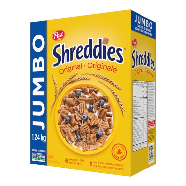 Post Jumbo Shreddies Cereal, 1.24Kg/43.73Oz {Imported From Canada}