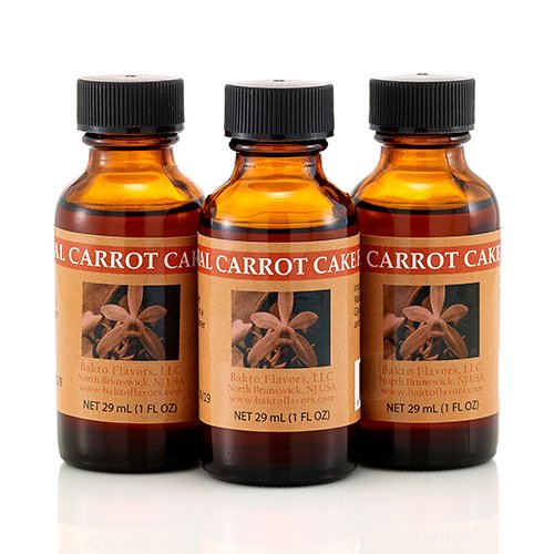 Bakto Flavors Natural Carrot Cake Flavor, 1 Fluid Ounce, Pack of 3