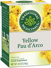 Traditional Medicinals Yellow Pau d'Arco Herbal Tea, Contributes to a Healthy You, (Pack of 6) - 96 Tea Bags Total