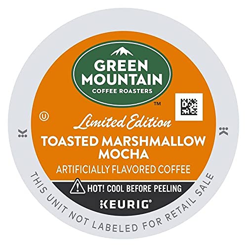 Green Mountain Coffee K-Cups Toasted Marshmallow Mocha, 18 Count, for Keurig Brewers, Packaging May Vary