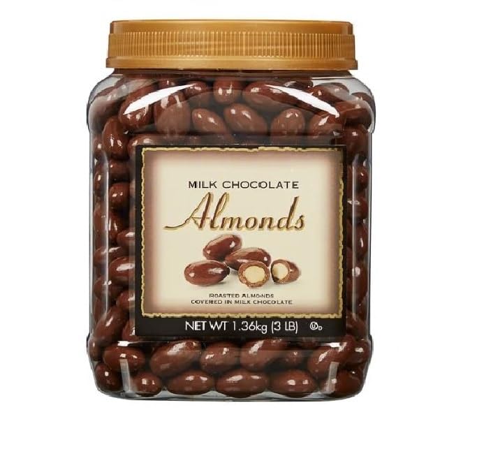 Generic Milk Chocolate Roasted Almonds, 3 Lbs. - Delicious Snack, Perfect for Gifting or Sharing