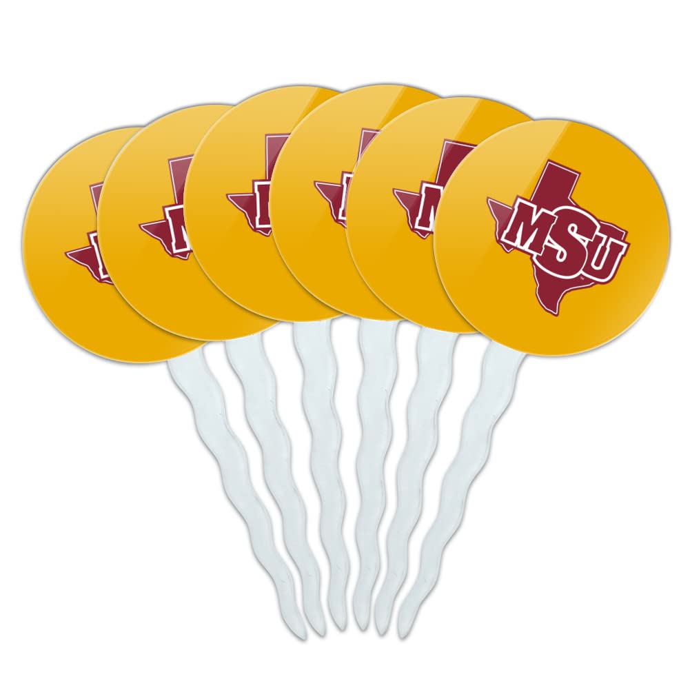Midwestern Sate Secondary Logo Cupcake Picks Toppers Decoration Set of 6