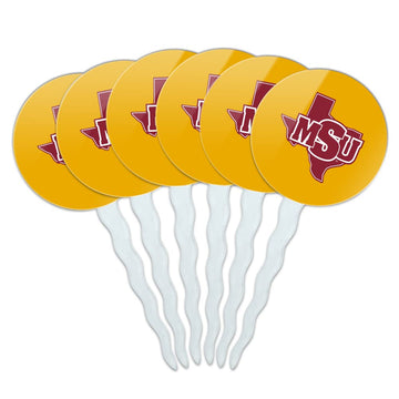Midwestern Sate Secondary Logo Cupcake Picks Toppers Decoration Set of 6
