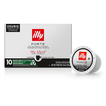 Illy Forte K Cup Coffee Pod, Bold And Intense, Extra Dark Roast Coffee K-Cups, Made With 100% Arabica Coffee, All-Natural, No Pr