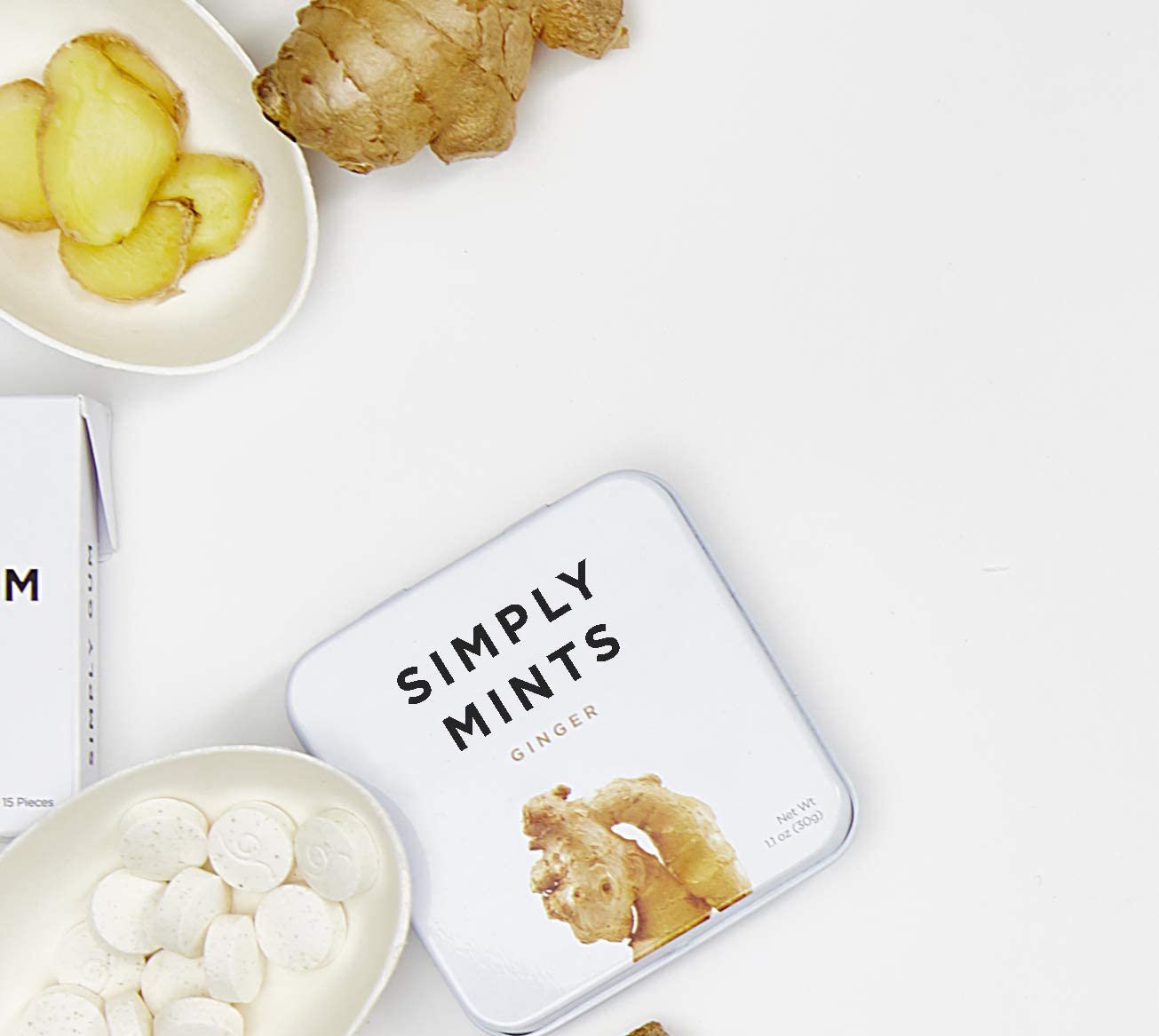 Simply Mints | Variety Pack - Peppermint, Ginger, Cinnamon | Pack of Six (180 Pieces Total) | Breath Freshening + Aspartame-Free