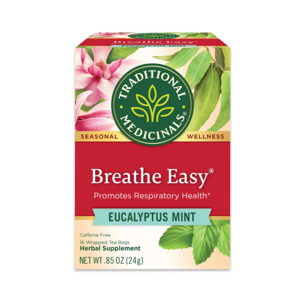 Traditional Medicinals Breathe Easy Seasonal Tea - 16 Tea Bags - Promotes Respiratory Health - 100019