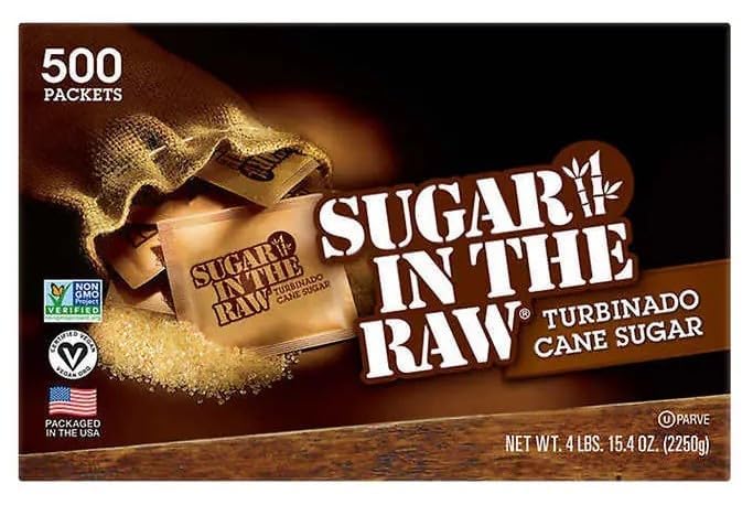 Organic Sugar In The Raw Packets Bulk 500 Ct - Organic Raw Sugar 500 Packets