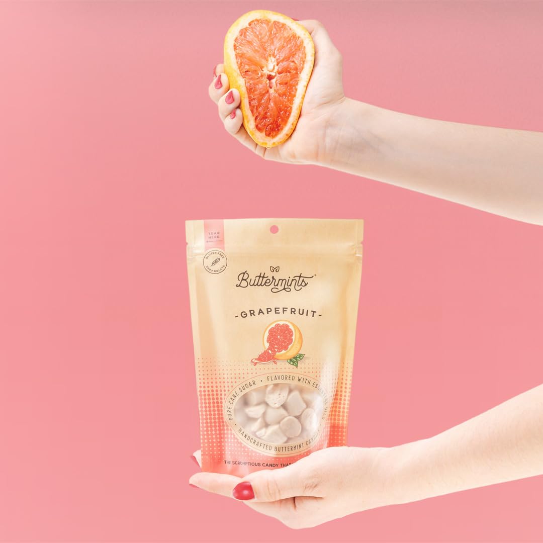 Buttermints Grapefruit, Butter Mints Gluten-Free Candy Soft Butter Taste, Unexpectedly Scrumptious (4 Servings)