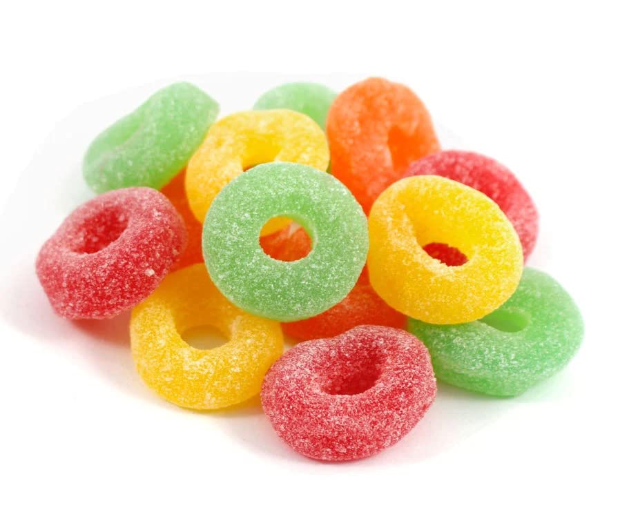 NY Spice Shop Gummy Rings Candy - 8 Ounce Candy Rings - Delicious Fruit Rings - Green Apple Rings - Gummy Candy Rings - Apple Ri