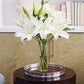 KaBloom Flowers - Sympathy Oasis of Comfort Bouquet of 5 White Oriental Lily Without Vase - Gift for Birthday, Anniversary, Than