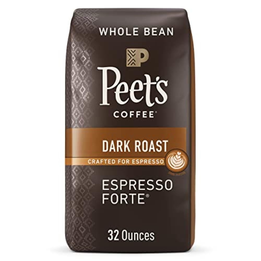 Peets Coffee  Dark Roast Whole Bean Coffee - Espresso Forte  32 Ounce (Pack of 1)