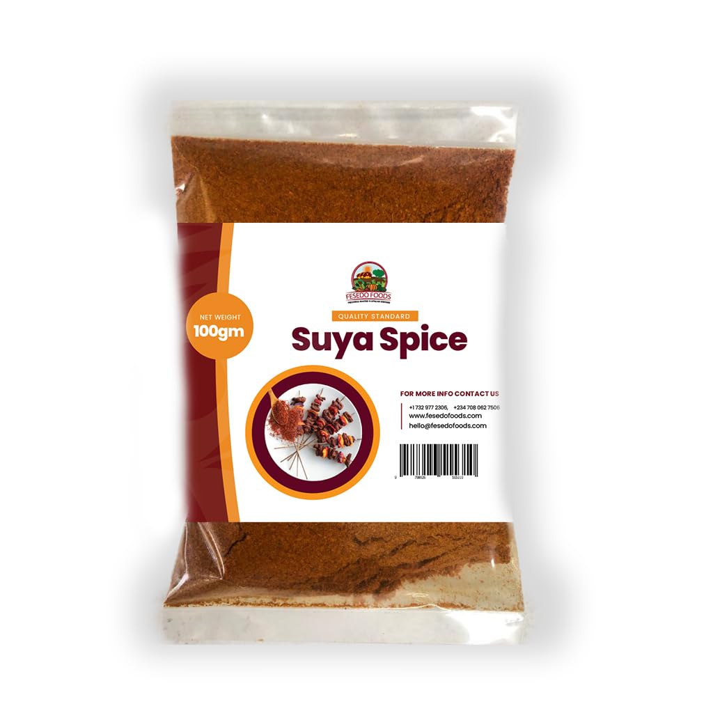 Suya seasoning 100gm x 3 (3 Packs) - African suya seasoning - sweet flavor, spicy powder, grilled steak seasoning blend (with ku